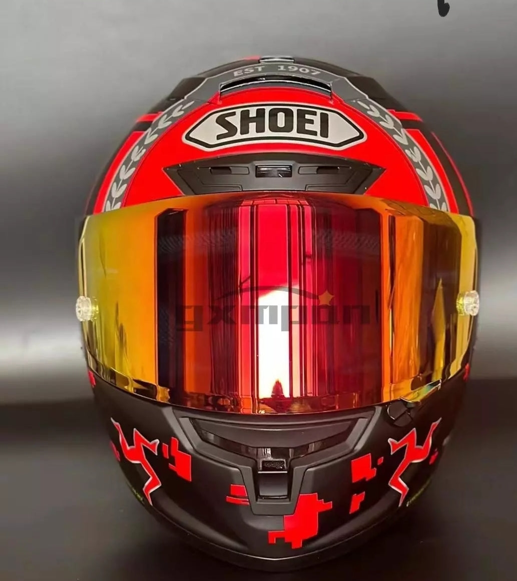 Casco shoei online rojo